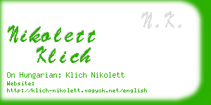 nikolett klich business card
